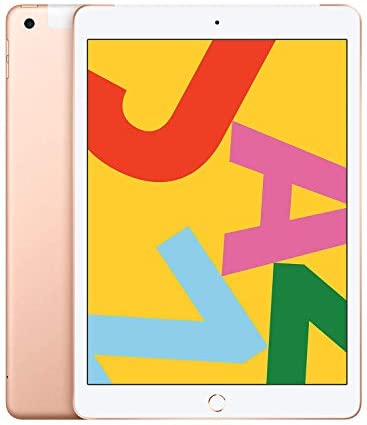 2019 Apple iPad 7th Gen (10.2 inch, Wi-Fi + Cellular, 32GB) Gold (Renewed)