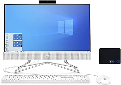 2021 HP 22 All in One Desktop, 22" FHD Display, Intel Celeron G5905T Processor, 8GB DDR4 Memory, 512GB PCIe NVMe M.2 SSD, Pop-up Webcam, DVD-RW, USB Wired Mouse & Keyboard, Windows 10 Home, White