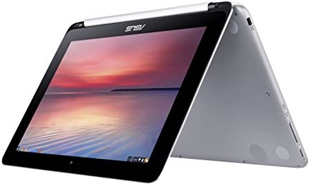 ASUS C100PA-DB01 Chromebook Flip 10.1" Touchscreen Laptop (Quad Core, 2GB, 16GB SSD) - Aluminum Chassis,Silver