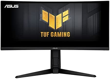 ASUS TUF Gaming 30” 21:9 1080P Ultrawide Curved HDR Monitor (VG30VQL1A) - WFHD (2560 x 1080), 200Hz (Supports 144Hz), 1ms, Extreme Low Motion Blur, FreeSync Premium, Eye Care, DisplayPort, HDMI