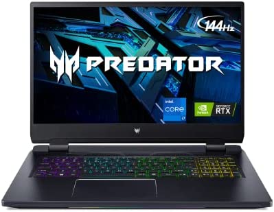 Acer Predator Helios 300 Gaming Laptop | 12th Gen Intel i7-12700H | GeForce RTX 3060 Laptop GPU | 17.3" Full HD 144Hz 3ms IPS Display | 16GB DDR5 | 512GB Gen 4 SSD | Killer Wi-Fi 6E | PH317-56-70XJ