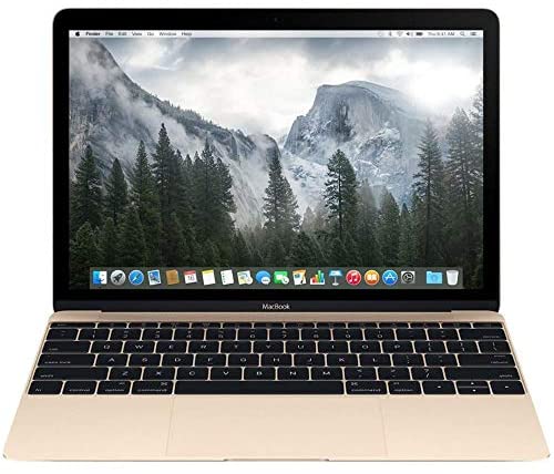 Apple Macbook Retina Display Laptop (12 Inch Full-HD LED Backlit IPS Display, Intel Core M-5Y31 1.1GHz up to 2.4GHz, 8GB RAM, 256GB SSD, Wi-Fi, Bluetooth 4.0) Gold (Renewed)