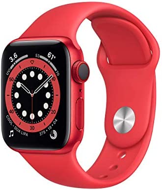 Apple Watch Series 6 (GPS + Cellular, 40mm) - (Product) RED Aluminum Case with RED Sport Band (Renewed)