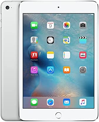 Apple iPad Mini 4, 64GB, Silver - WiFi + Cellular (Renewed)