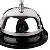 Call Bell 3.35 Inch Diameter with Metal Anti-Rust Construction, Ringing, Durable, Desk Bell Service Bell for Hotels, Schools, Restaurants, Reception Areas, Hospitals, Warehouses(Silver)