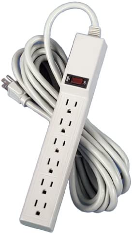 Fellowes 6-Outlet Office/Home Power Strip, 15 Foot Cord - Wall Mountable (99026)