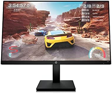 HP 27-inch FHD IPS Gaming Monitor with Tilt/Height Adjustment with AMD FreeSync PremiumTechnology (X27, 2021 Model)
