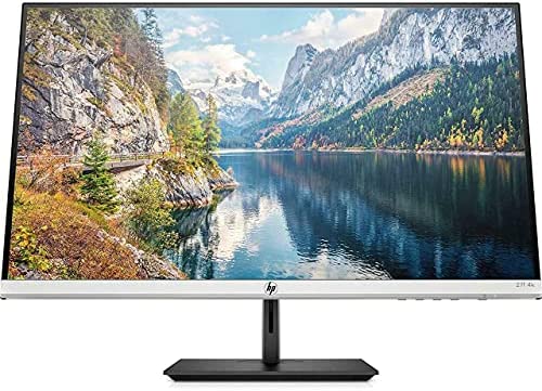 HP 27f 27” UHD 3840 x 2160 (4K) IPS Free Sync Monitor, 5ms Response Time, 60Hz Refresh Rate, 2 HDMI, DisplayPort, 10000000:1 Contrast Ratio, 178° Horizontal Vertical Viewing Angles, ABYS HDMI Cable