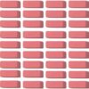 Pink Erasers, Premium Quality Latex Free Eraser Rubber - Standard Size Perfect for School, Office - (48 Pack)