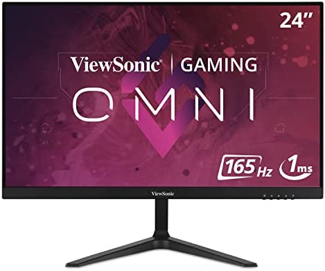 ViewSonic OMNI VX2418-P-MHD 24 Inch 1080p 1ms 165Hz Gaming Monitor with Adaptive Sync, Eye Care, HDMI and DisplayPort
