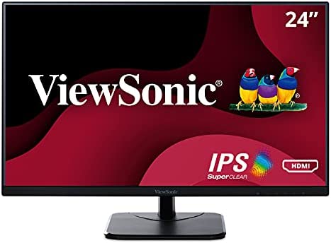 ViewSonic VA2456-MHD 24 Inch IPS 1080p Monitor with Ultra-Thin Bezels, HDMI, DisplayPort and VGA Inputs for Home and Office