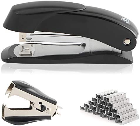 madeking Effortless Desktop Stapler with Staples, The Office Desktop staplers Have 25 Sheet Capacity, Easy to Load Ergonomic staplers for Desk, Includes 1000 Staples and Staple Remover