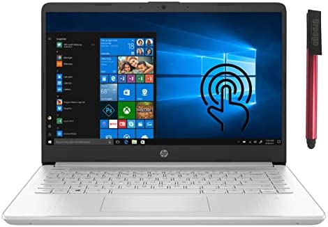 HP 14 14" Touchscreen Laptop, Intel Core i3 1115G4 up to 3.2GHz (Beat i5-8365U), 16GB DDR4 RAM, 256GB PCIe SSD, 802.11AC WiFi, Bluetooth, Fingerprint Reader, Silver, Windows 10 S, 64GB Flash Stylus