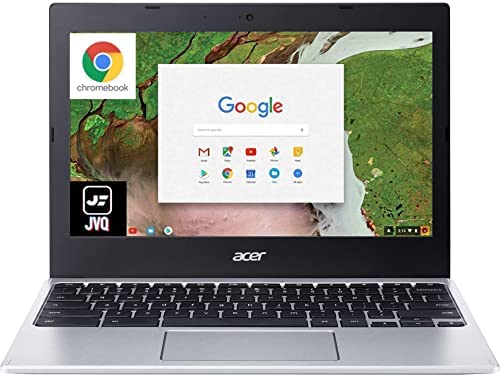 2022 Newest Acer 311 Chromebook 11.6" HD Display Laptop Computer, MediaTek 8-Core MT8183C Processor, 4GB LPDDR4X RAM, 32GB eMMC, WiFi 5, Webcam, Bluetooth, USB Type-C, Chrome OS, Silver+JVQ MP