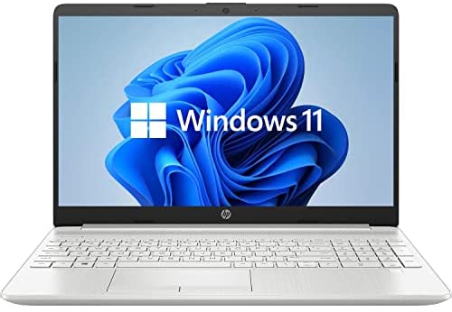 2022 Newest HP 15 Laptop, 15.6" HD LED Display, Intel Dual-Core Processor, Intel UHD Graphics, 8GB DDR4 RAM, 128GB SSD, Ethernet Port, USB Type-C, Long Battery Life, Windows 11