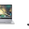 Acer Swift 3 SF314-512-73YZ Intel Evo Laptop, 14" QHD 100% sRGB, Intel Core i7-1260P, 16GB LPDDR4X, 1TB SSD, Killer Wi-Fi 6E AX1675, Win 11 Home with Acer USB Type-C Dock II, 60W USB-C PD Charging