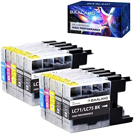 BAALAND Compatible LC-75 Ink Catridges Replacement for Brother LC75 C71 LC79 XL LC75BK High Yield for MFC-J6510DW MFC-J6710DW MFC-J6910DW MFC-J280W (4 Black, 2 Cyan, 2 Magenta, 2 Yellow)