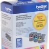 Brother Genuine High Yield Color Ink Cartridge, 3 Pack of LC103 , Replacement Color Ink Three Pack, Includes 1 Cartridge Each of Cyan, Magenta & Yellow, Page Yield Upto 600 Pages/Cartridge, LC103