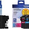 Brother LC103 Ink Cartridge (Black, Cyan, Magenta, Yellow, 4-Pack) in Retail Packaging