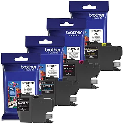 Brother LC3017 High Yield Ink Cartridge Set of Black, Cyan, Magenta, Yellow in Retail Packing