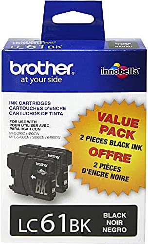Brother LC61BK 2 Pack Black -Ink Cartridges