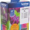 Brother Printer Genuine LC30133PKS 3-Pack High Yield Color Ink Cartridges, Page Yield Up to 400 Pages/Cartridge, Includes Cyan, Magenta and Yellow, LC3013
