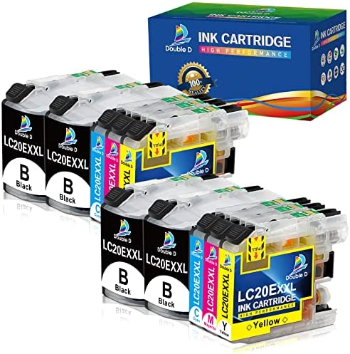 DOUBLE D Upgraded LC20E Compatible Replacement for Brother LC20E LC-20E XXL Ink Cartridges for Brother MFC-J985DW J775DW J5920DW J985DWXL Printer (4BK+2C+2M+2Y) 10 Pack-Updated Version