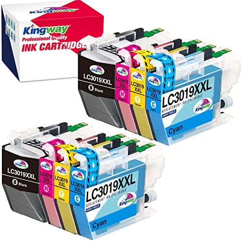 Kingway Compatible Ink Cartridge Replacement for Brother LC3019 XXL 3019 for MFC-J5330DW MFC-J5335DW MFC-J6930DW MFC-J6730DW MFC-J6530DW (2BK, 2C, 2M, 2Y) 8-Pack