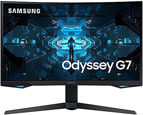 SAMSUNG 32-inch Odyssey G7 – QHD 1000R Curved Gaming Monitor: 240hz,1ms, NVIDIA G-SYNC & FreeSync, QLED (LC32G75TQSNXZA) (Renewed)