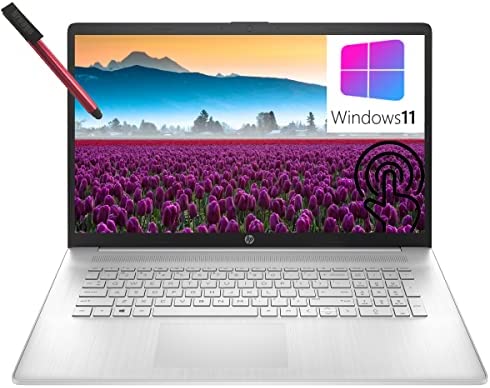 [Windows 11] HP 17 Laptop Computer, 17.3" HD+ Touchscreen, Intel Quad-Core i7-1165G7 up to 4.7GHz, 16GB DDR4 RAM, 1TB PCIe SSD, WiFi 6, Bluetooth 5.0, Type-C, Backlit Keyboard, 64GB Flash Stylus